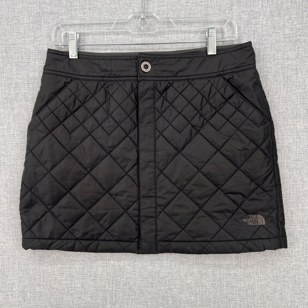The North Face Quilted PrimaLoft Mini Skirt Women 4 Black Outdoor Apres Ski